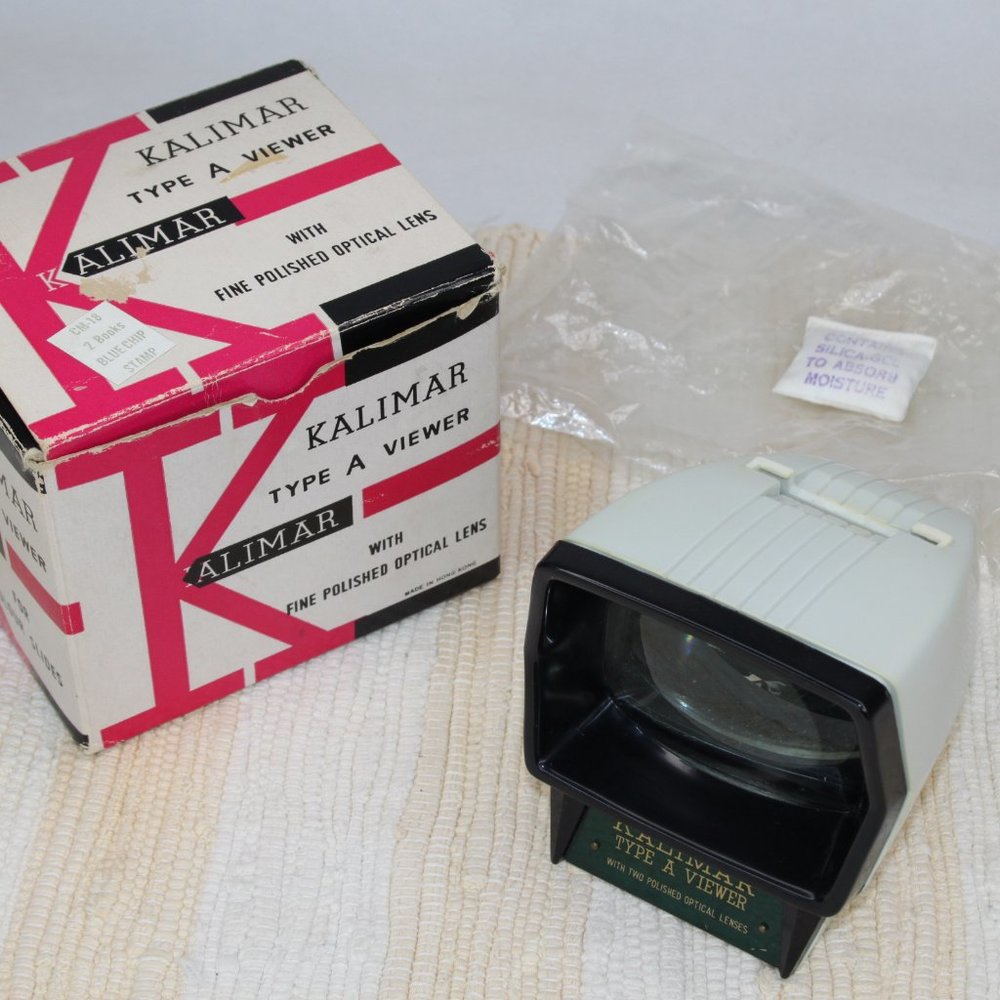 VTG KALIMAR TYPE A VIEWER COLOUR SLIDE w/FINE POLISHED OPTICAL LENS w/ORIG BOX